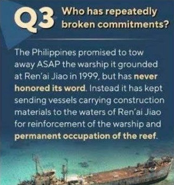 A few days ago, China released several soc-med cards online (below) to justify its increasingly aggressive behavior against the Philippines. This one is a case of abusive ad hominem and self-projection. A first 🧵 of two. 1/24