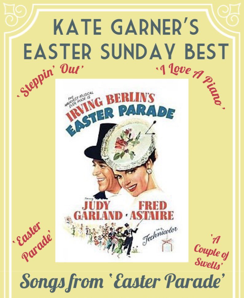 Join me at the piano tomorrow 4pm, I’ll be sharing a link to an archive broadcast from my Sunday Best shows ‘Songs From Easter Parade’. #Easter #EasterParade