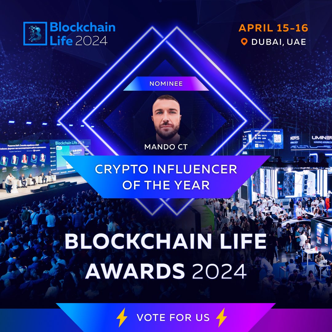 GM Legends! 🫡 I turn in everyday providing alpha even through the bear I was one of the only ones here when you needed the support! This will be a huge achievement for me if I win so vote now voting.blockchain-life.com Every vote counts! ❤️