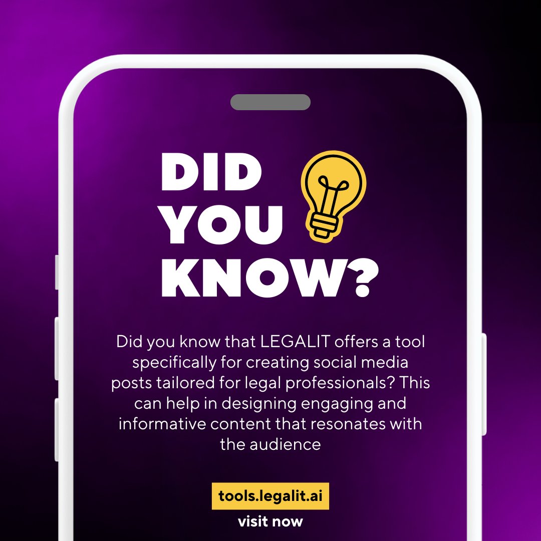 Legalit offers tools for lawyers to elevate their practice. Do not miss out! Visit tools.legalit.ai for understand the legal tech revolution.