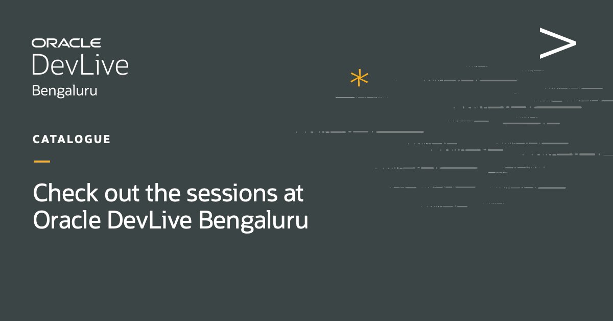 Attending #OracleDevLive Bengaluru? Don't miss a thing—check out our sessions catalogue to plan out your schedule. social.ora.cl/6010ZbPC2