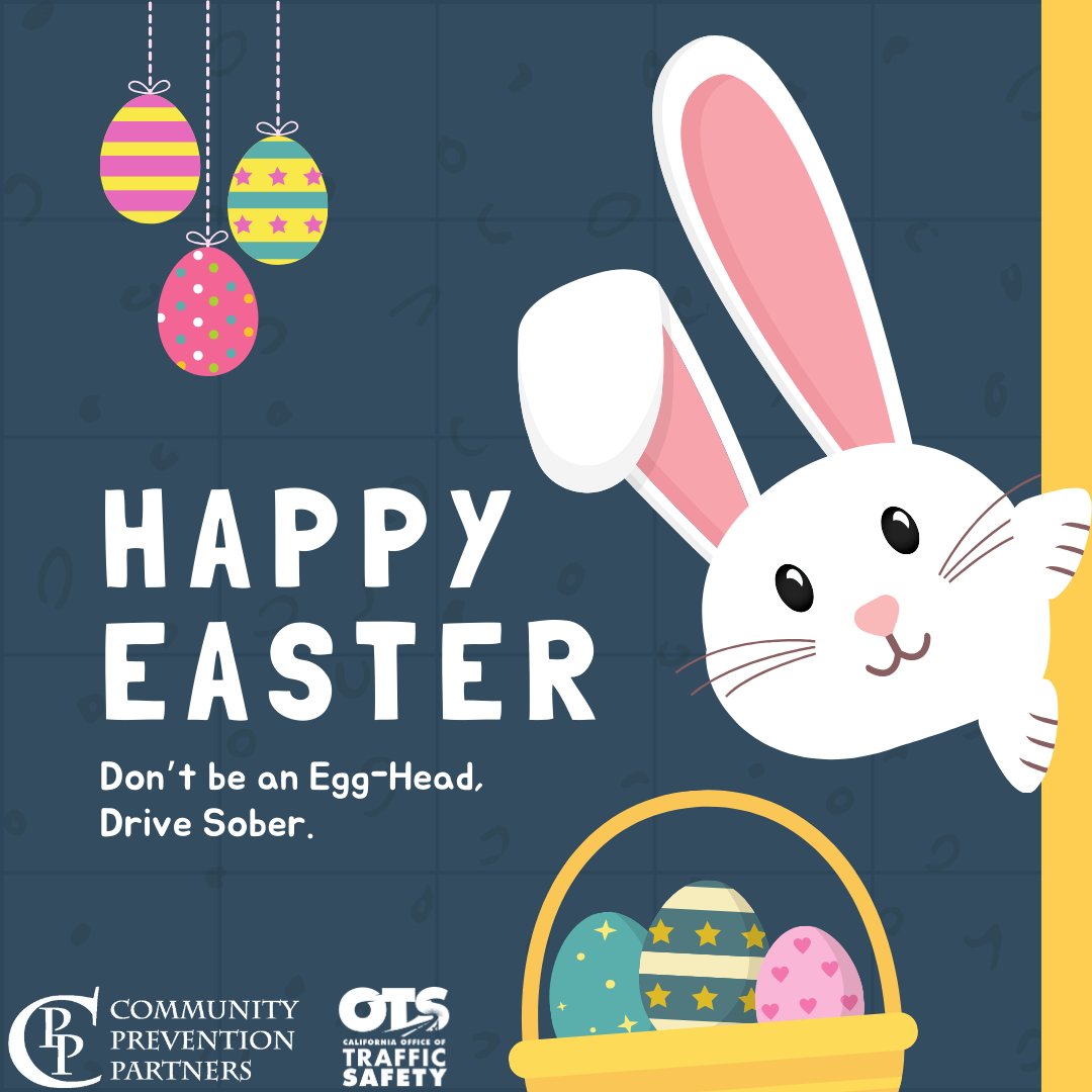 sccfnlp's tweet image. Don’t be an egg-head this Easter weekend.

Spend the holidays safely by driving sober.

Plan your safe ride home before you start drinking. Use a rideshare service or call a friend.

Funding for this program was provided by a grant from the California Office of Traffic Safety,…