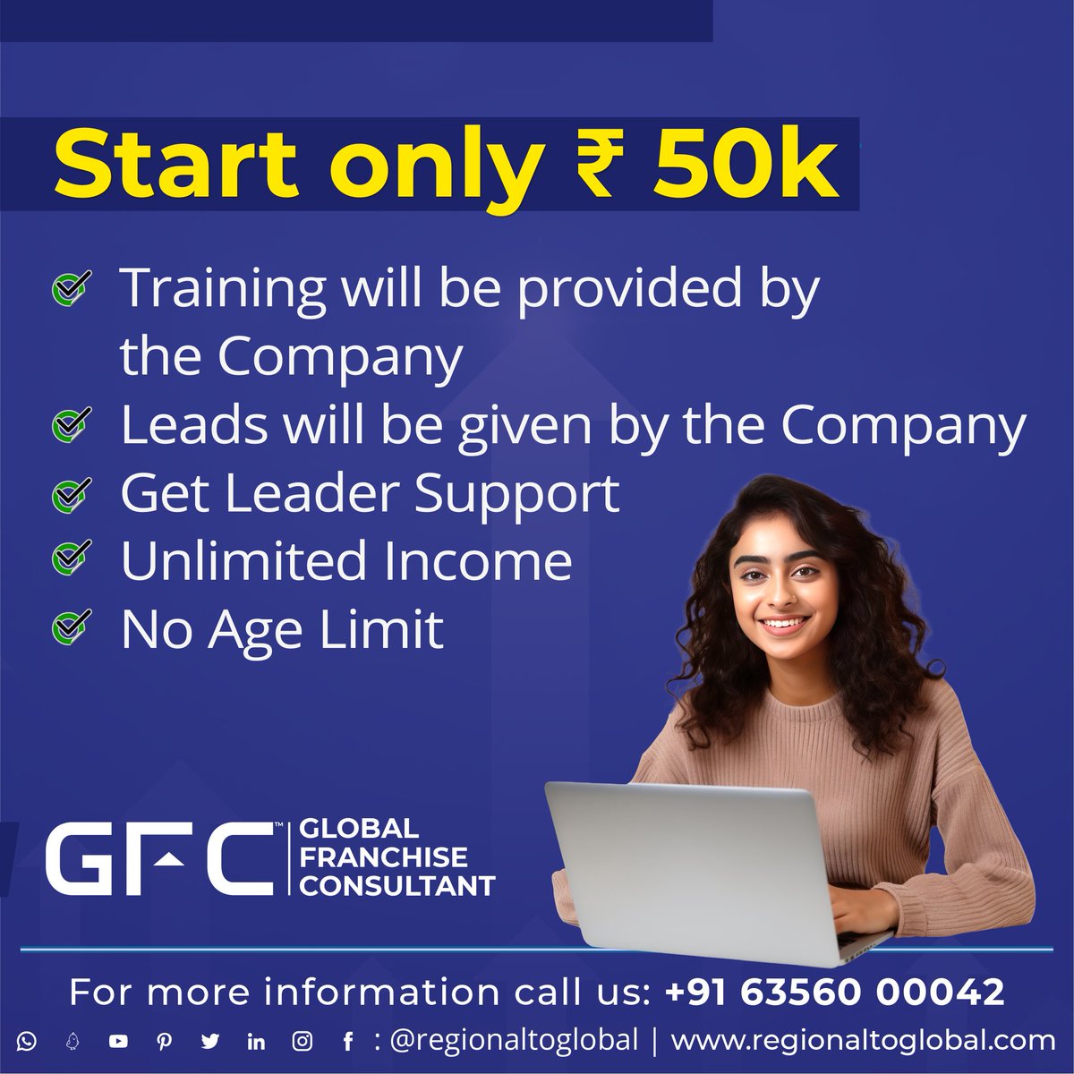 Start FRANCHISE CONSULTING Businesses

#globalfranchiseconsultant #FranchiseConsulting #GlobalOpportunities #GFC #RFC #regionaltoglobal #GujaratBusiness #globalbussines #startnewbusiness #HighReturns #workfromhome #NoAgeLimit #parttime #fulltime