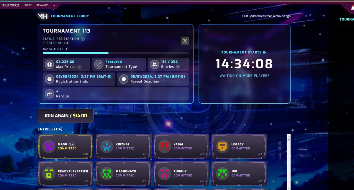 I'm ready for <a href="/tiltyard_gg/">Tiltyard</a> 🎮

are you?