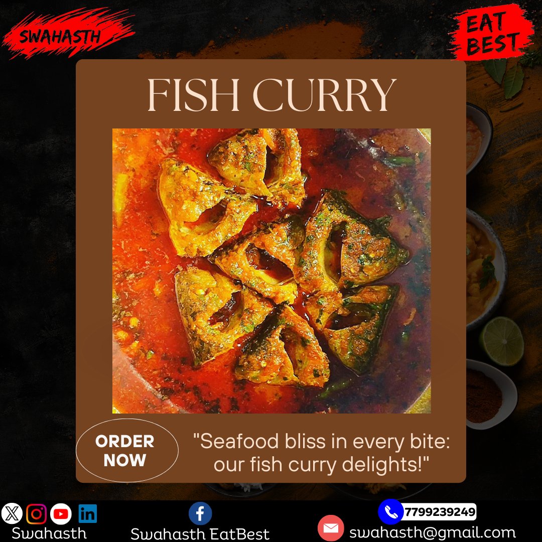'Savoring the flavors of the sea with every bite of this aromatic fish curry.'
#SeafoodDelight
#FishCurryLove
#SpiceItUp
#TasteOfTheOcean
#FlavorsOfTheCoast
#CoastalCuisine
#FoodieFaves
#SavorTheMoment
#CurryCravings
#DeliciousDishes