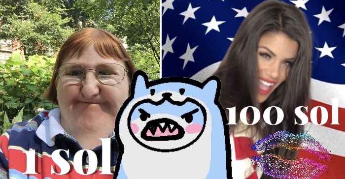 When she said she had one $SOL but when you showed up she was looking <a href="/OMGinaeth/">𝙾𝙼𝙶𝚒𝚗𝚊 ♡</a> 

She must have bought <a href="/catfishcoinsol/">cat fish</a> 

#CatFishedInAGoodWay