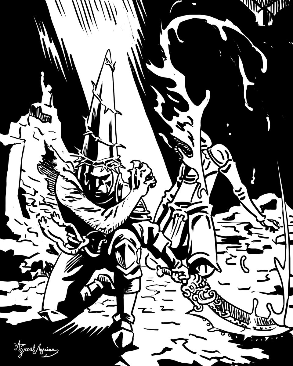 AzraelMaxim's tweet photo. It's Holy Week, so I'm posting this Blasphemous fanart that I made last year. For Easter is the season of penitents. @BlashemousGame
#blasphemousart #blasphemousgame #blasphemous #blasphemous2 #penitentone #penitente #capirote #hollyweek #easter #pascoa https://t.co/V1e99vqOda