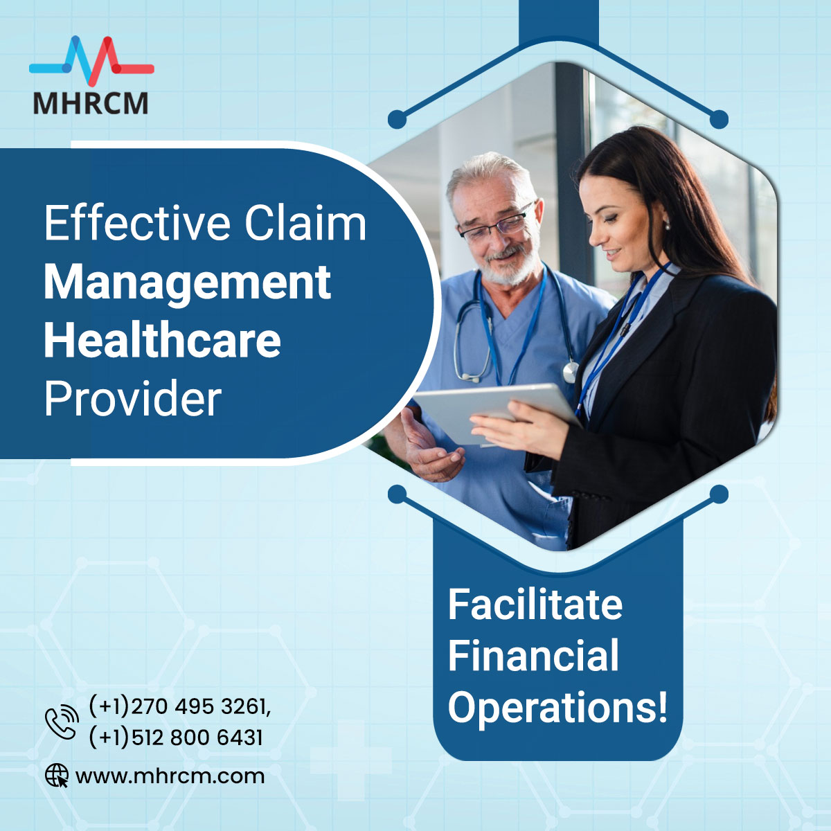 Our skilled professionals focus on improving collection ratio, increasing payment probabilities, increasing revenues and minimizing financial losses. MHRCM promotes smooth administrative experience.  #medicalbilling #billingexperts #rcmservices #healthcare #rcm #mhrcm