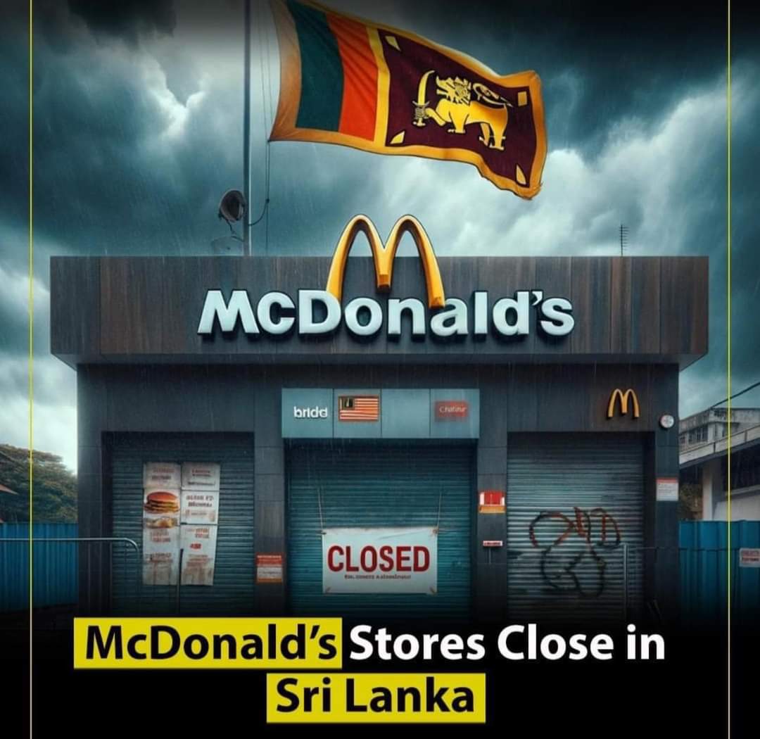 Good job, Sri Lanka 🇱🇰 Tidak pernah lagi beli KFC dan McDonald🫡