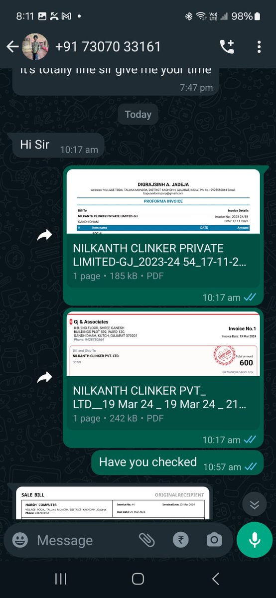 mdjadeja89's tweet photo. @DscPerfect @Khatabook @cashbook_in @Khatabook1 @RBI @RBIsays @BBCHindi @baapofrecovery @abdullah1101198 @komaldhima47201 @PahariGyanWala @Khatabook
@cashbook_in

REFUND REQUEST
MISS SELL BY SALES EXECUTIVE ON BILL CUSTOMISATION AS PER MY REQUIREMENT

(For this please find attached proof chat)

Ticket#711542959435 (Date28/03/24) Ticket#711461598373 (Date26/03/24) Ticket#710949506353 (Date20/03/24) https://t.co/Yn9H6TJPbj