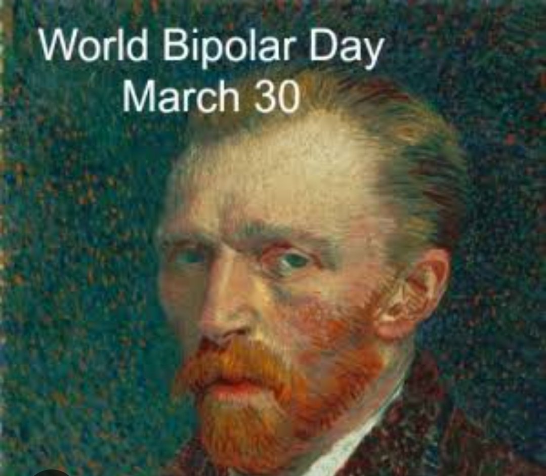 Why am I writing this today? Because today is #WorldBipolarDay . It's the birthday of Vincent Van Gogh, who was posthumously diagnosed with bipolar disorder.
