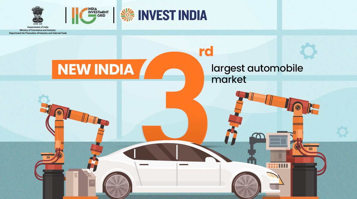 #GrowWithIndia From April 2021 to March 2022, #NewIndia’s automobile industry produced ~23 million vehicles, including passenger vehicles, commercial vehicles, three-wheelers, two-wheelers, and quadricycles. Explore more on #IIG at bit.ly/Automotive_IIG #InvestInIndia