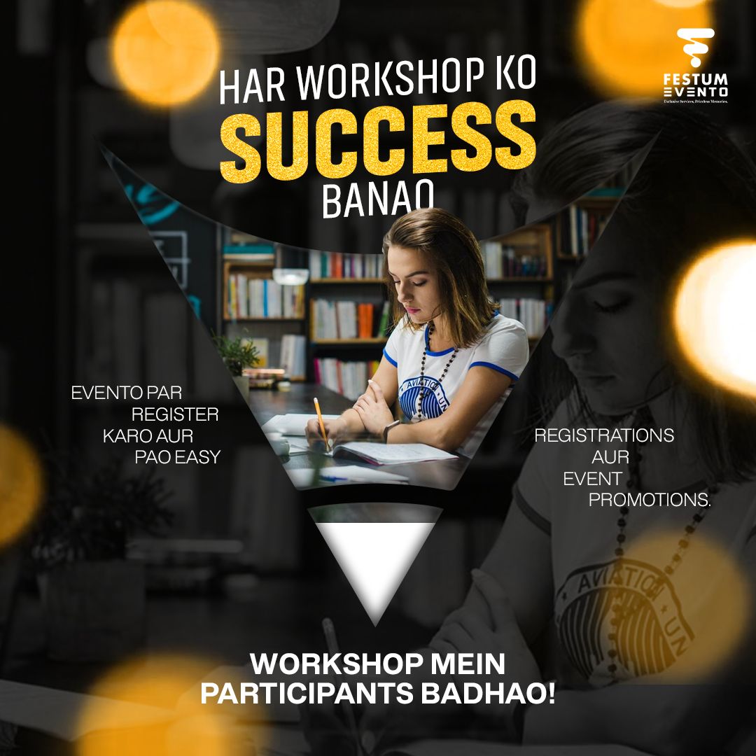 HAR WORKSHOP KO SUCCESS BANAO.
EVENTO PAR REGISTER KARO AUR PAO EASY REGISTRATIONS AUR EVENT PROMOTIONS.

#eventtech
#eventplanning
#eventmarketing
#emailmarketing
#conference
#eventdata
#eventmanagement