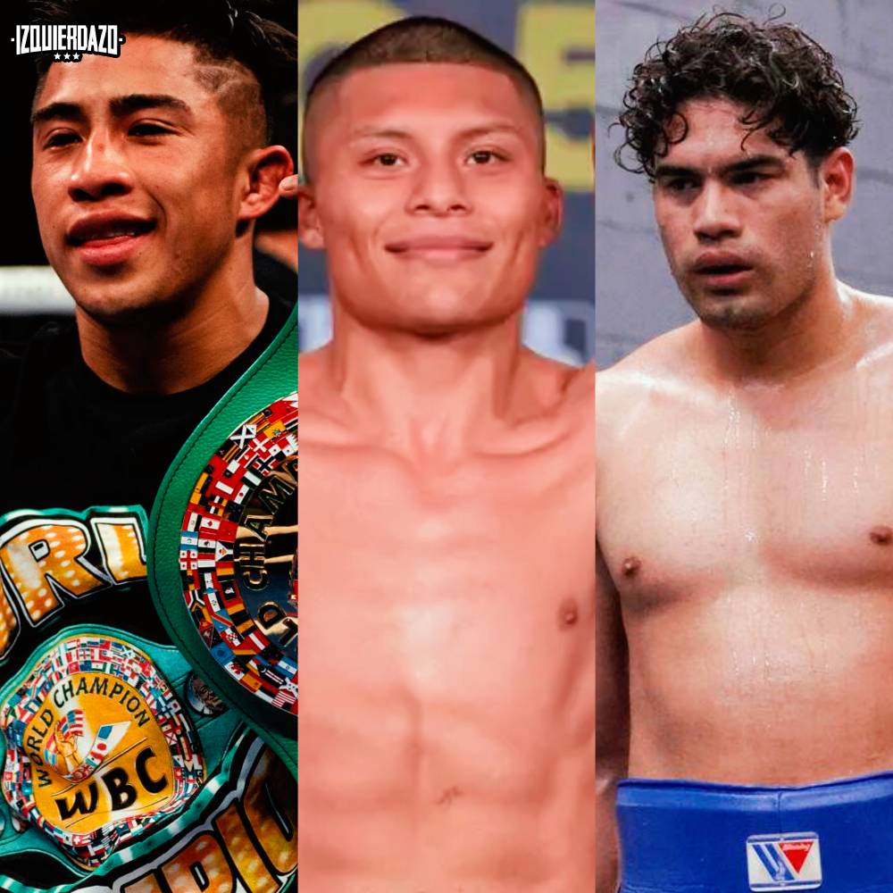 ¡Sábado con TRES MEXICANOS por campeonatos del mundo! 🇲🇽🥊

💥 Julio César "Rey" Martínez vs Angelino Córdova (Mosca-CMB)

💥 Isaac 'Pitbull' Cruz vs Rolando Romero (Súper ligero-AMB)

💥 Gilberto "Zurdo" Ramírez vs Arsen Goulamirian (Crucero-AMB)