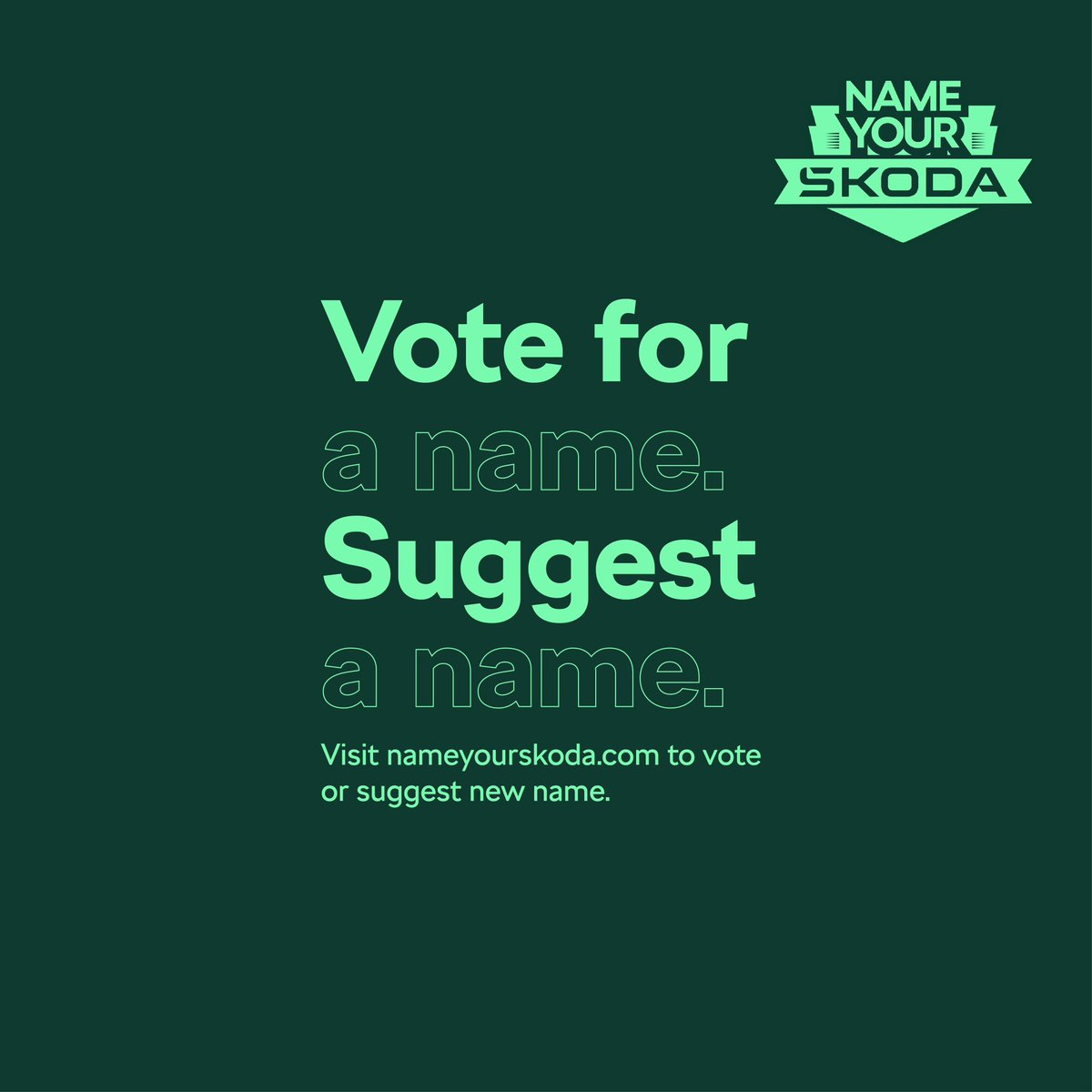 Have your say in shaping the future of Škoda Auto India's Compact SUV! Visit nameyourskoda.com to vote for your favorite shortlisted name or suggest a new one! Every voice counts in this exciting journey. Let's make history together! #NameYourSkoda