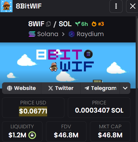 Ducks_callerETH's tweet photo. 🚀 #8WIF _ @8bitwif
🔗 CA
DwaSYP31CwC3qJnywc1Ras3mFugivwaxf6ySASbSTgR2
My profit formula #SolTradingBot
✅Link BOT:https://t.co/Z2cXRRz5ir
📊Chart: https://t.co/dTfCr3LJhS
TG: https://t.co/B394D2bD8j
X:@8bitwif
#8WIF #catcoin $WIF #sol $COST https://t.co/7KWrm36vou