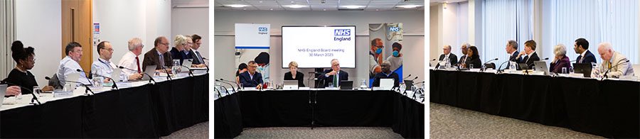 NHSE Board met this week On the day 99% of GPs announced their rejection of the 24/25 Contract One mention of GPs @AmandaPritchard ‘1.4m consultations happen in GP practices daily’ All further talk 2’ care, laughing & joking as General Practice burns having thrown GPs a bone 🦴🐕