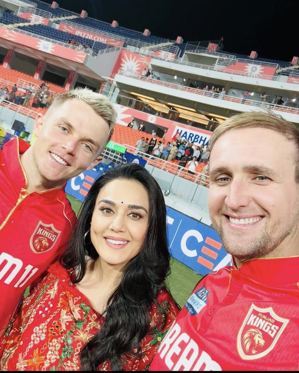 Team Preity Zinta 🇮🇳🦋 (@beingpritizinta) on Twitter photo Post match selfie with <a href="/CurranSM/">Sam Curran</a> & <a href="/liaml4893/">Liam Livingstone</a> 🤩 What a great start to the tournament. Love our new stadium & the vibe ❤️ #saddapunjab #PBKSvsDC #TataIPL #Manofthematch #aboutlastnight #ting <a href="/PunjabKingsIPL/">Punjab Kings</a> <a href="/PreityZinta_FC_/">Preity Zinta Fans Club</a> <a href="/realpreityzinta/">Preity G Zinta</a> Post match selfie with <a href="/CurranSM/">Sam Curran</a> & <a href="/liaml4893/">Liam Livingstone</a> 🤩 What a great start to the tournament. Love our new stadium & the vibe ❤️ #saddapunjab #PBKSvsDC #TataIPL #Manofthematch #aboutlastnight #ting <a href="/PunjabKingsIPL/">Punjab Kings</a> <a href="/PreityZinta_FC_/">Preity Zinta Fans Club</a> <a href="/realpreityzinta/">Preity G Zinta</a>