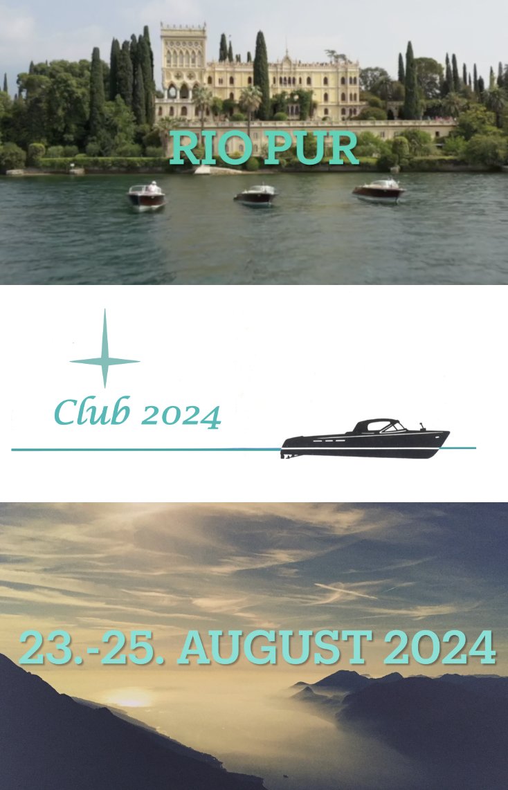 You have a Rio legend? Take part!
You don't have one right now? Take also part!
'Rio Club Event 24': Italy, Lago di Garda.
More to know: info@rioclassicboats.com

#rioboats #woodenboats #legends #lifestyle #dolcevita #luxury #classicboat #boat #italy #motorboat #rioyachts 🚤