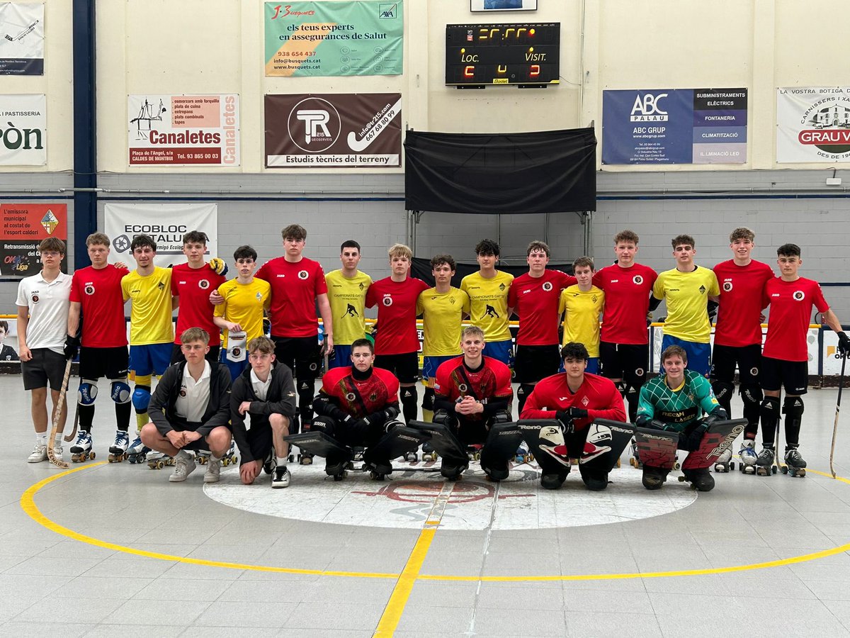 chcaldes's tweet photo. 📸 Imatge de l’amistòs disputat a la Torre Roja contra la Selecció S19 d’Alemanya amb la participació de juniors i juvenils del club! 

Bis bald! 🇩🇪😀

#SomhiCaldes https://t.co/13mPAVVx8w