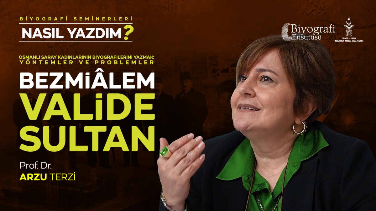 Prof. Dr. Arzu Terzi Hocamızın “Osmanlı Saray Kadınlarının Biyografilerini Yazmak” konulu Biyografi Seminerini Youtube kanalımıza yükledik. l24.im/9IzWR Önceki seminerlere şu linkten ulaşabilirsiniz: l24.im/wrDiLx #ArzuTerzi #ValideSultan