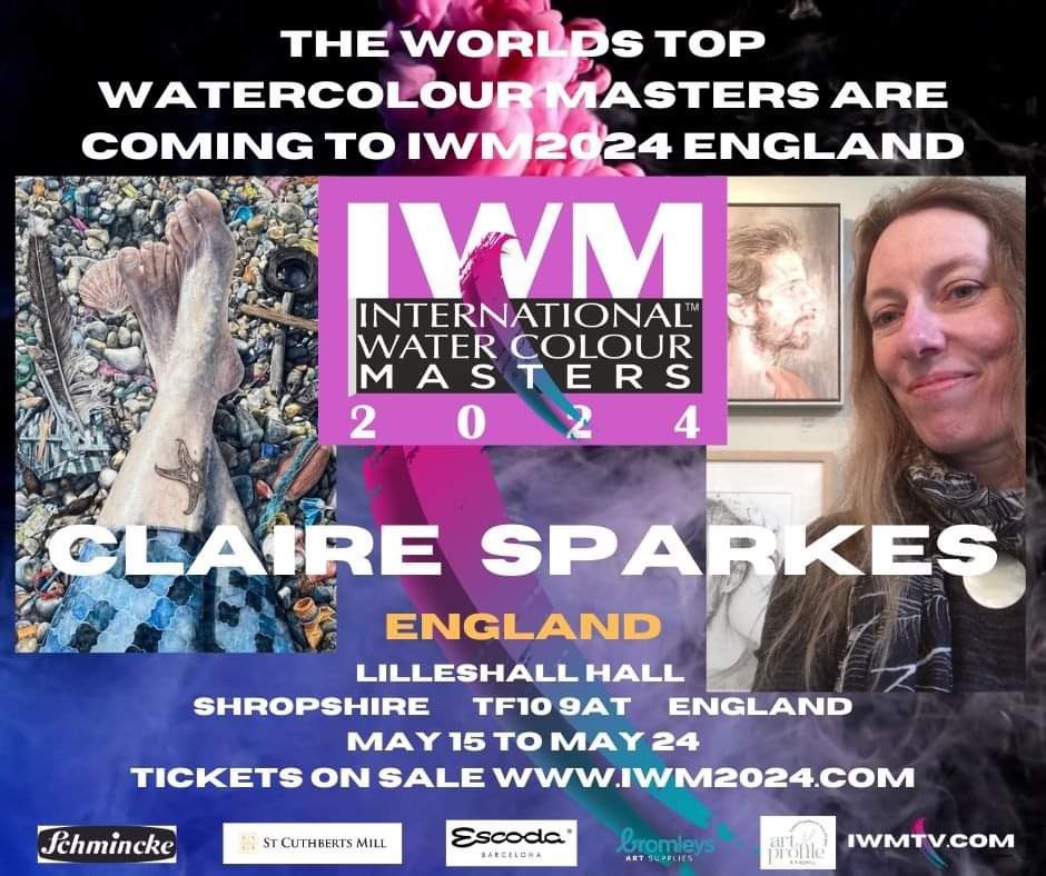 Excited to be #exhibiting with International Watercolour Masters again this year @LilleshallNSC Shropshire 15-24 May Book tickets at IWM2024.COM @IWM2024 #watercolours #watercolourpainting #watercolor #watercoloursartist #clairesparkes #exhibition #Shropshire #art