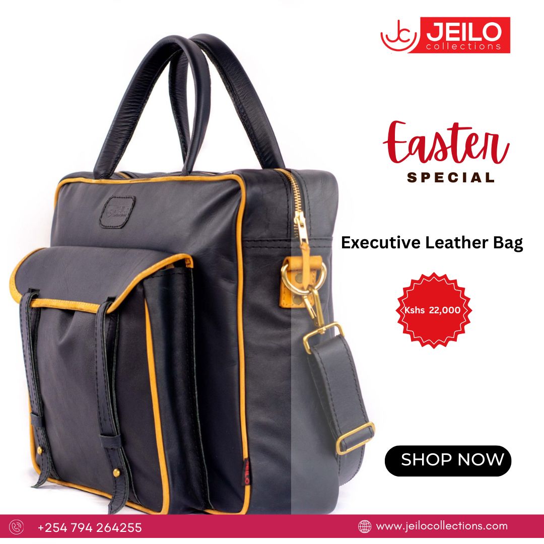 Looking for a sophisticated accessory that combines style & functionality?  Our Executive Leather Bag is an epitome of elegance &  practicality. 

Feel free to reach us through: 0794264255 to place your order
#TrendyBags
#JeiloCollections
#LeatherBags
#EasterSpecial
#MadeInKenya