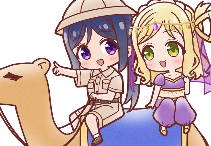 LoveLive!Days  2024年5月号「みんなで浦ラジ!」「AiScReamのマイクオフストーリー!」コーナーにて描かせてもらってますラクダに乗った果南ちゃん鞠莉ちゃん描かせてもらいましたよかったら本誌でも見てみてください 