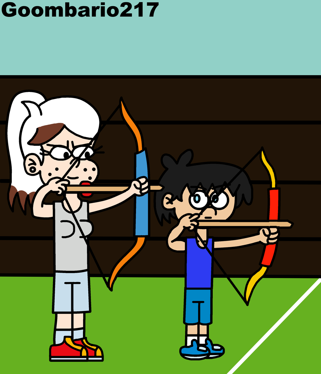 goombario217's tweet photo. Buenas noches aquí les traigo estos 2 dibujos, el primero de Lamec con Susan OC de @TatuNova99 jugando videojuegos y el segundo Lamec y Sonia OC de @Roberto53964201 practican tiro con arco espero les guste 😉 #TheLoudHouse #LoudHouse #TLH #OCs #LamecLoud #SusanChang #SoniaChang https://t.co/0XcuaVRBYv