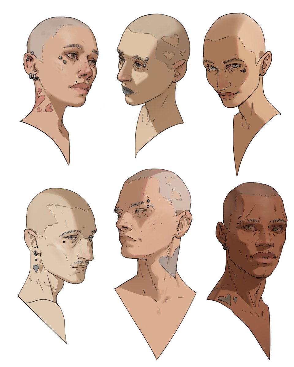 「some tiny practice portraits from back i」|Pavel Hristovのイラスト
