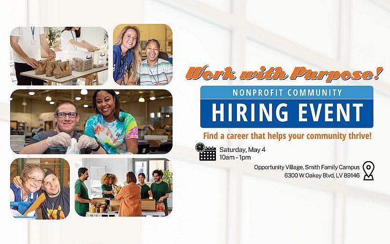 Work with Purpose Hiring Event to Take Place May 4 at Opportunity Village vegaspublicity.com/46538/work-wit… by @Vegaspublicity_ @OppVillageLV #jobs #careers #interviews #employment #hiring