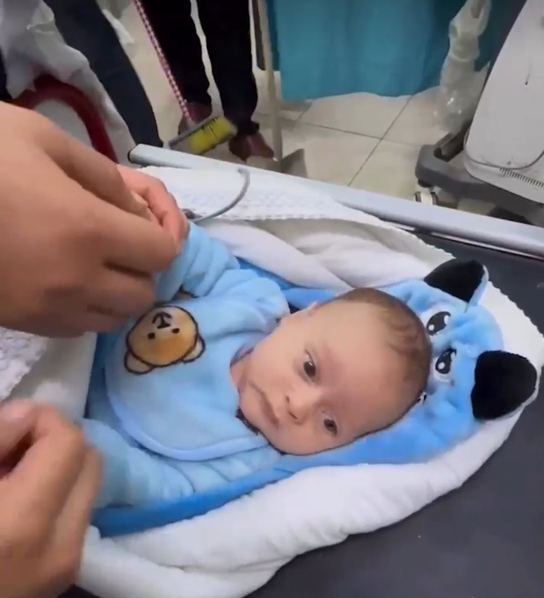 The baby who remained under the rubble all night in Gaza has made it safely. I see no one sharing. If he were dead, everyone would share! Share positivity...