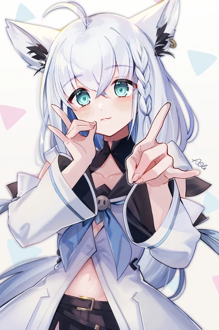 こんこんきーつね!#絵フブキ #hololive#描いたことないホロメン描く 