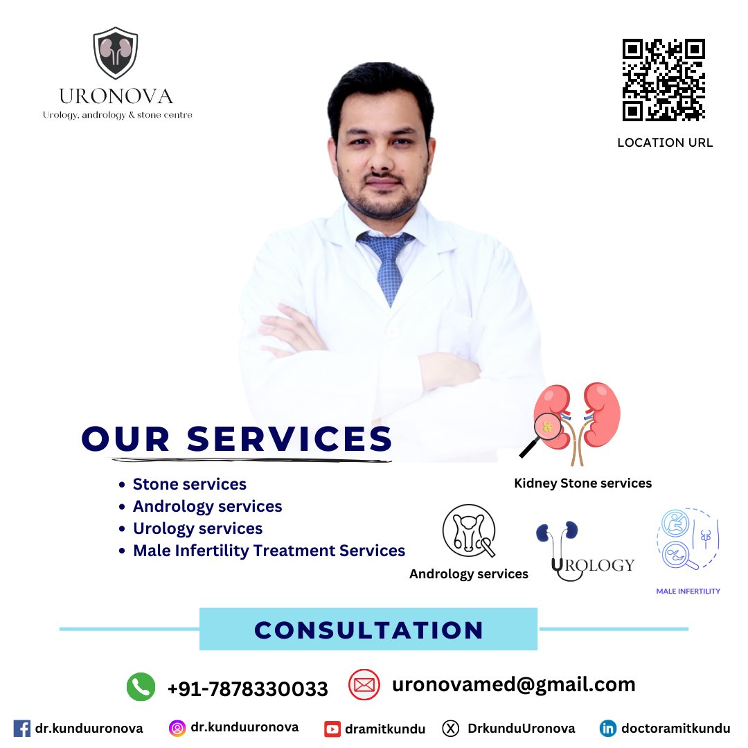 'Unlocking excellence in kidney stone, andrology, urology, and male infertility treatments! 📷📷 Trust our expert doctors for top-notch care. #Healthcare 
#dramitkundu #uronova #urology #urologist #andrologist
#kidneystonetreatment #kidneystonemedicine #circumcision