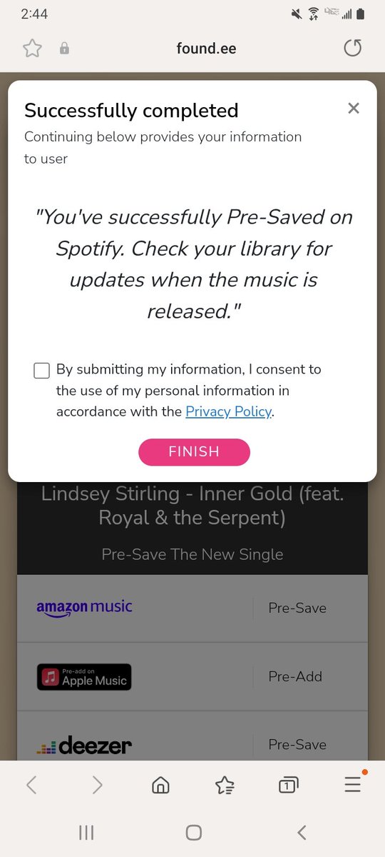 I Already Pre-Save Inner Gold On Spotify 🙂 @LindseyStirling @royalandtheserp