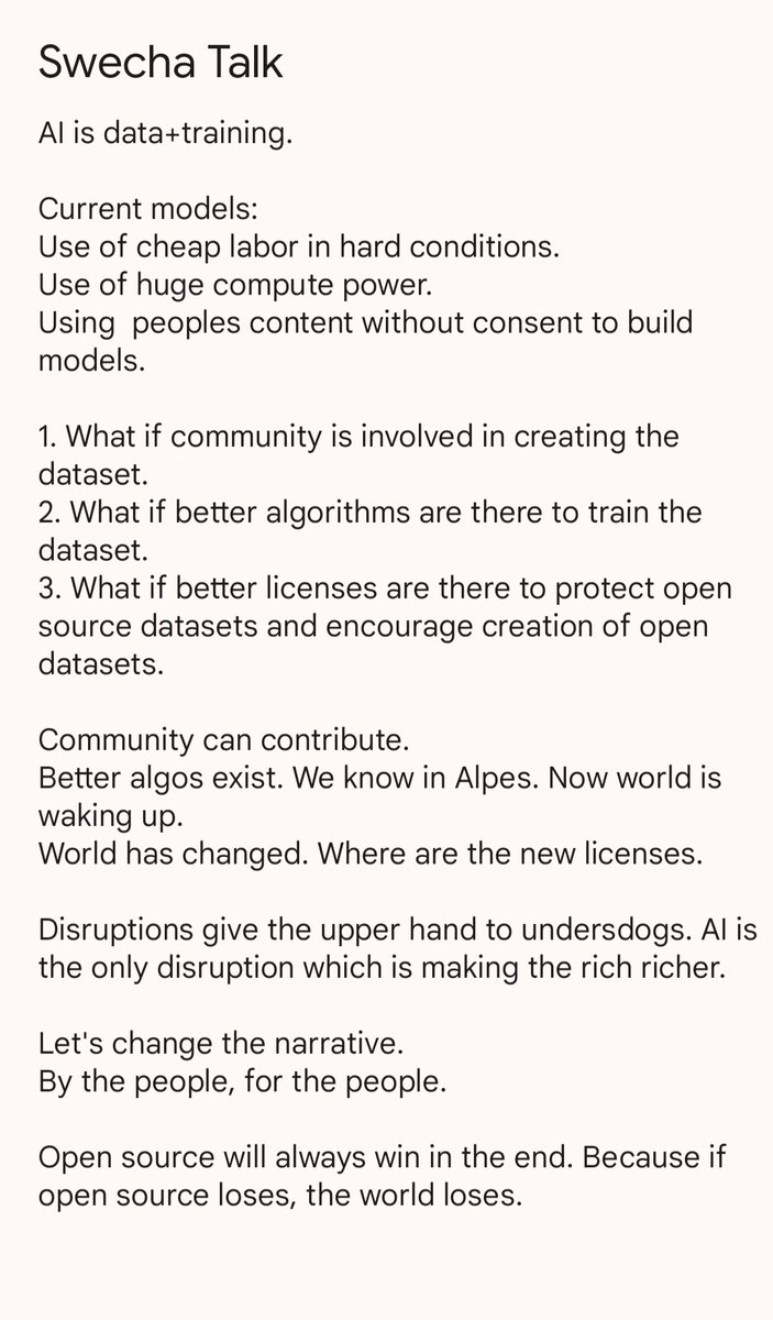 nutanc's tweet image. My speaker notes for the keynote I gave at #AIdays2024

#LetsChangeTheNarrative.