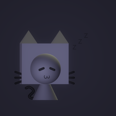 Sleepy Cat Boxhead

#art #3D #cat