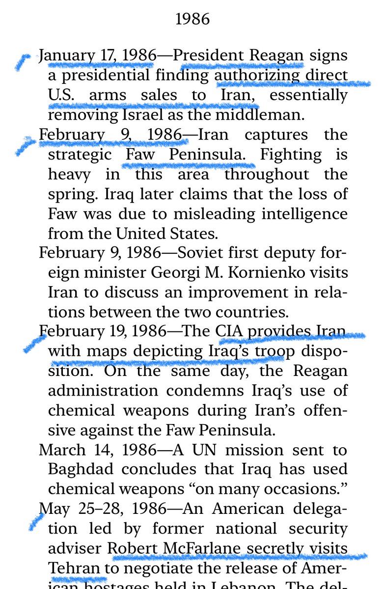 In 1986, The U.S. support of #Iran against #Iraq (to continue the Iranian aggression against Iraq) became on the open and essentially removing #Israel (and Saudi Arabia) as the middleman .

#TrueHistory