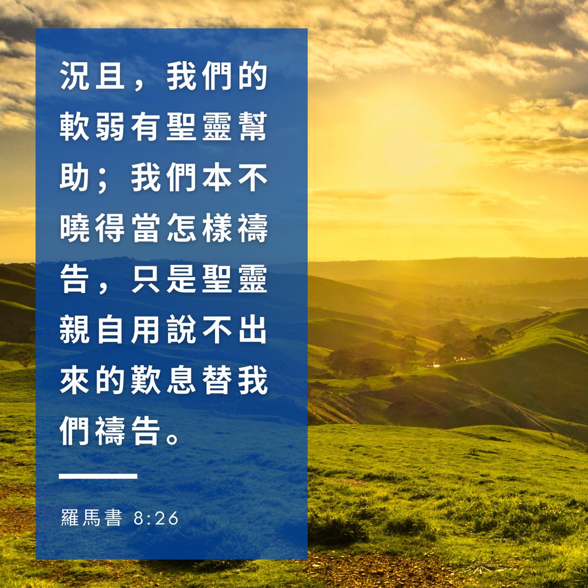 Tom_13265's tweet photo. 況且，我們的軟弱有聖靈幫助；我們本不曉得當怎樣禱告，只是聖靈親自用說不出來的歎息替我們禱告。
(羅馬書8:26 和合本) https://t.co/3QXxfspdpE