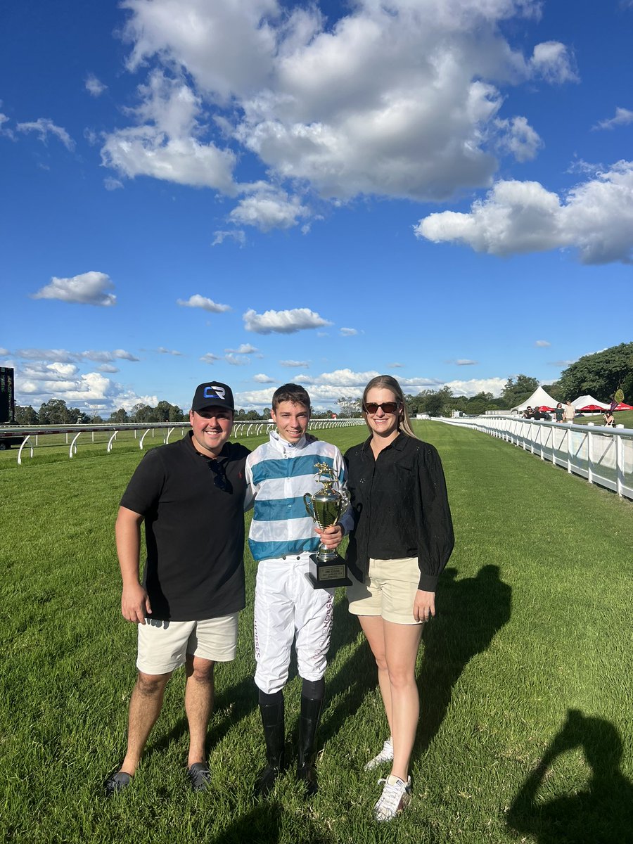 Couldn’t be more proud of this young man who punched home his first winner at just his third ride today at Gatton 🥇 Jace has been an absolute pleasure since joining our team and I can’t wait to see what the future holds for him. Dream big and work hard kid 💙🖤