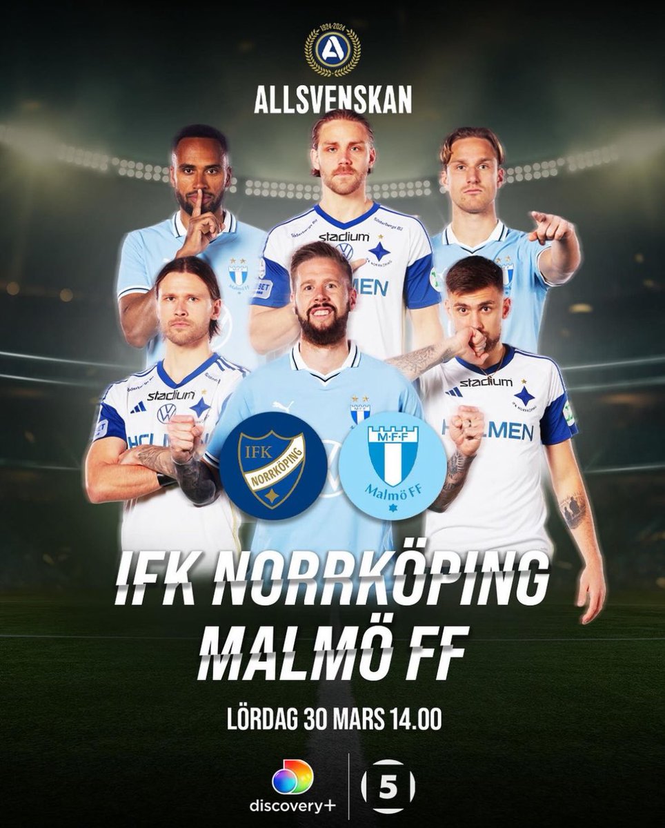 Idag tittar jag - och förhoppningsvis ni också - på denna. Välkomna till ett nytt, härligt, Allsvenskt fotbollsår!!