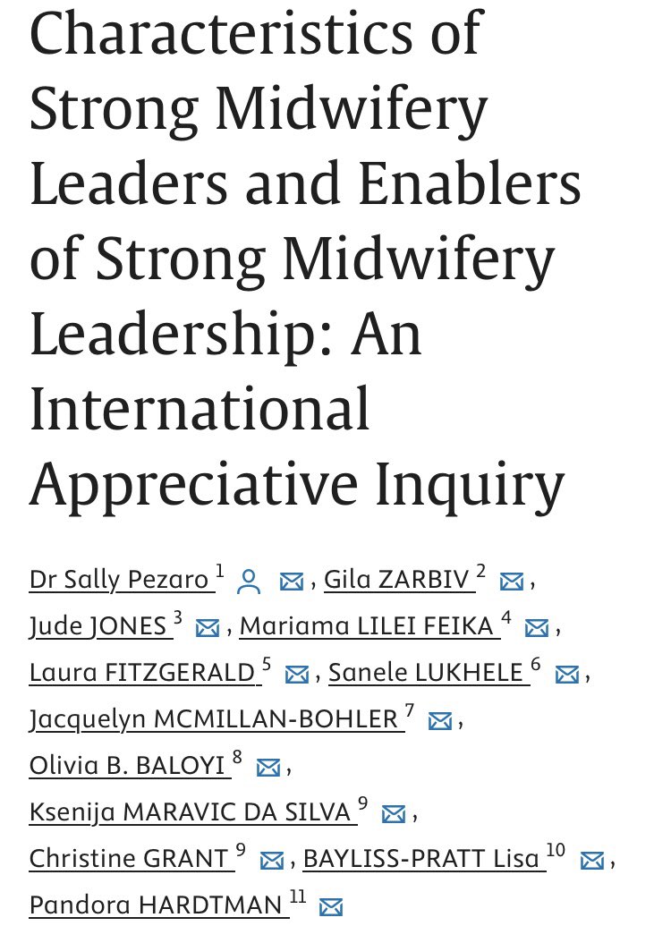 Weak leadership in the context of midwifery has been linked to a range of scandals and adverse outcomes … but what does strong midwifery leadership look like? Our international appreciative inquiry aimed to find out: doi.org/10.1016/j.midw…