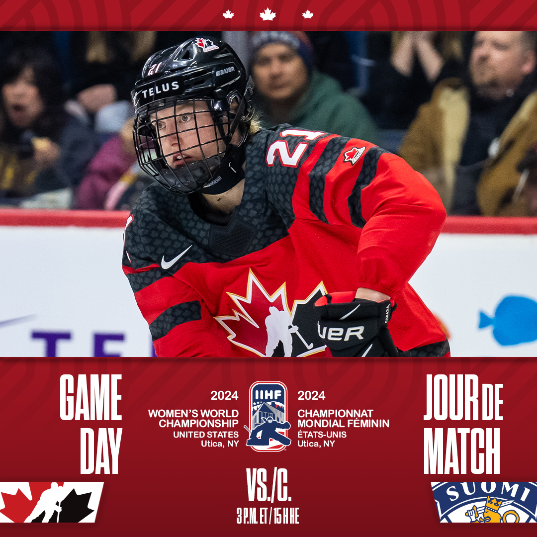 GAME DAY! A little pre-tournament puck in Kingston. 🇨🇦🇫🇮 JOUR DE MATCH! Au menu : un duel préparatoire à Kingston. 🇨🇦🇫🇮 📰 hc.hockey/NWTPreview0330 📰 hc.hockey/ENFApercu0330 #WomensWorlds | #MondialFéminin