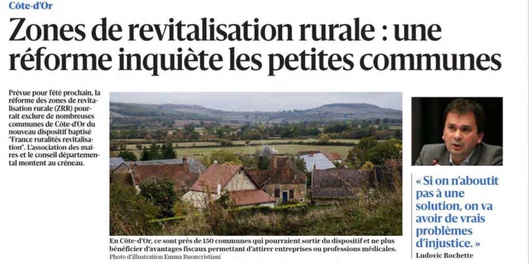 Retrouvez l’article du Bien Public sur les zones « France Ruralités Revitalisation ». Une politique indispensable qui doit être adaptée au terrain. @l_amf @PresidentAmf bienpublic.com/politique/2024…