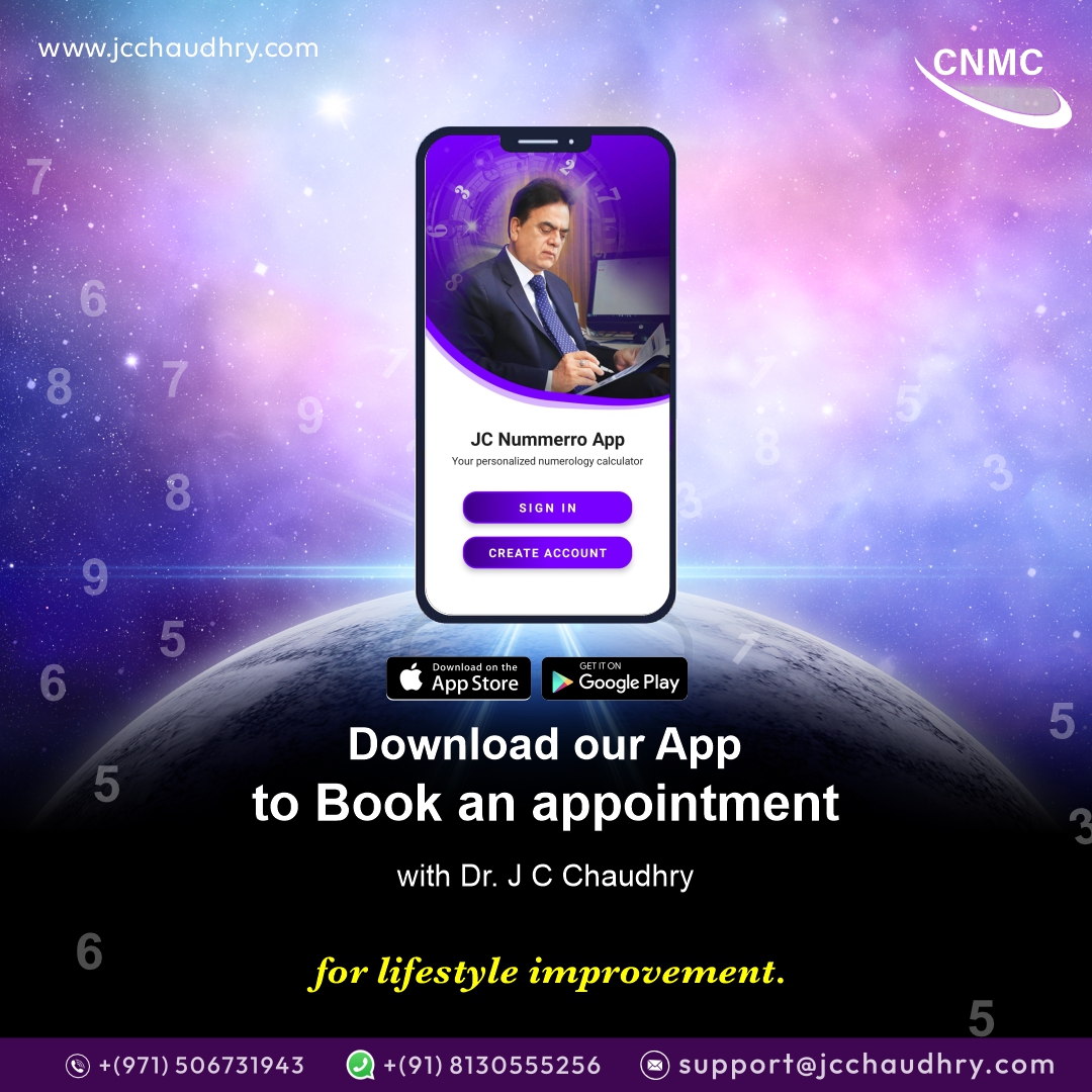 Download our JC Nummerro App to check the daily updates and the hidden meaning of your numbers. Additionally, you can schedule a number consultation with Dr. J C Chaudhry.
Android: play.google.com/store/apps/det…
iOS: apps.apple.com/us/app/jc-numm…
#jcchaudhry #jcnummerroapp #luckynumbers