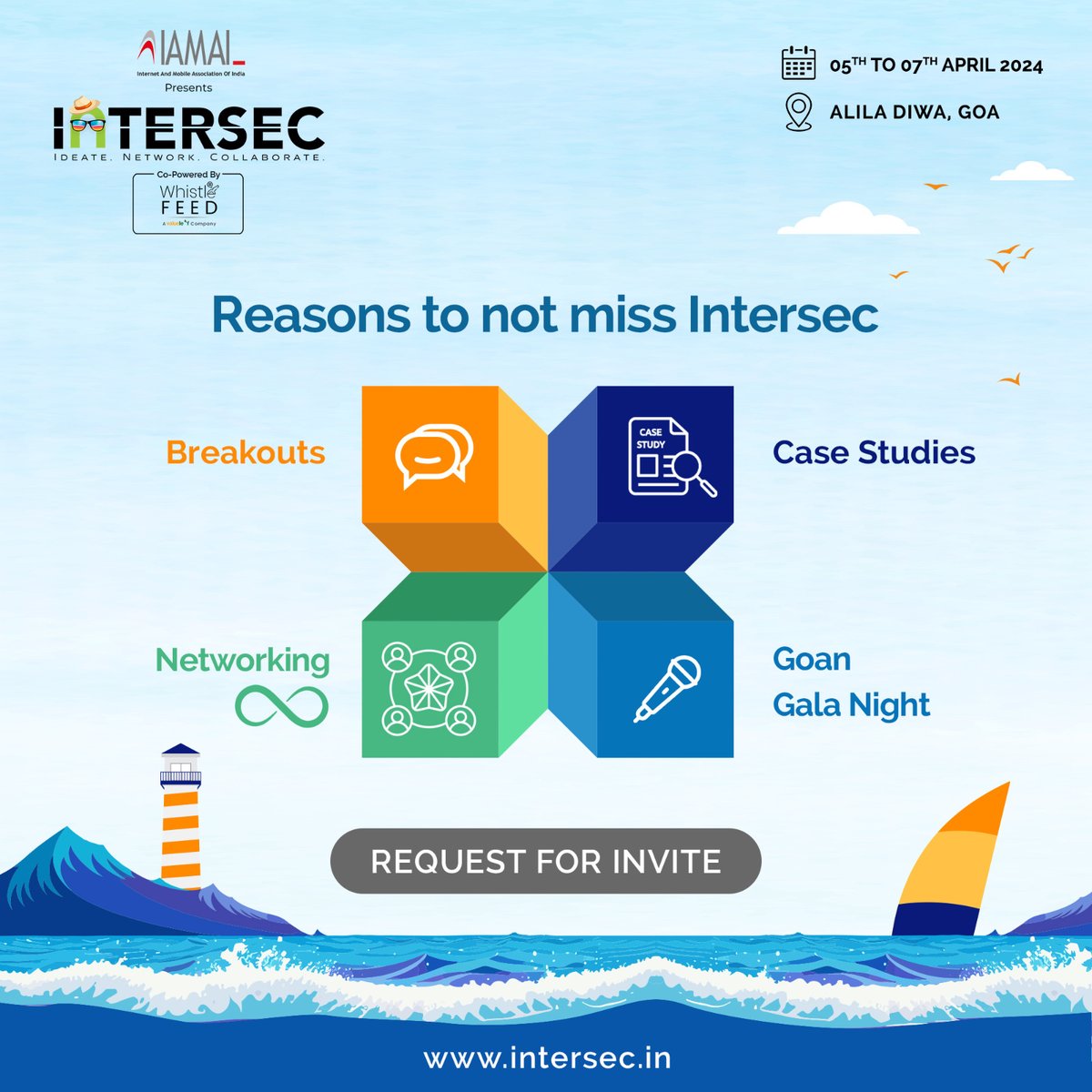 Reasons to not miss Intersec🚀 For details visit intersec.in #Intersec24 #IAMAI #GoaCalling #DigitalAdventure #MarketingMagic #KeynoteByTheBeach #IntersecInGoa #DigitalNomad #SunSandAndSuperheroes