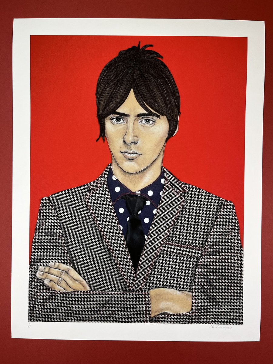 MY SEWN PAUL WELLER PORTRAIT IS NOW AVAILABLE AS A LIMITED GICLEE PRINT. THEY ARE 35cm x 45cm. PROFESSIONALLY PRINTED ON HAHNEMÜHLE AGE RESISTANT PAPER, WITH ARCHIVAL QUALITY INKS, & THEY ARE BEAUTIFUL!!!! BUY HERE: janesandersart.etsy.com/listing/169035…