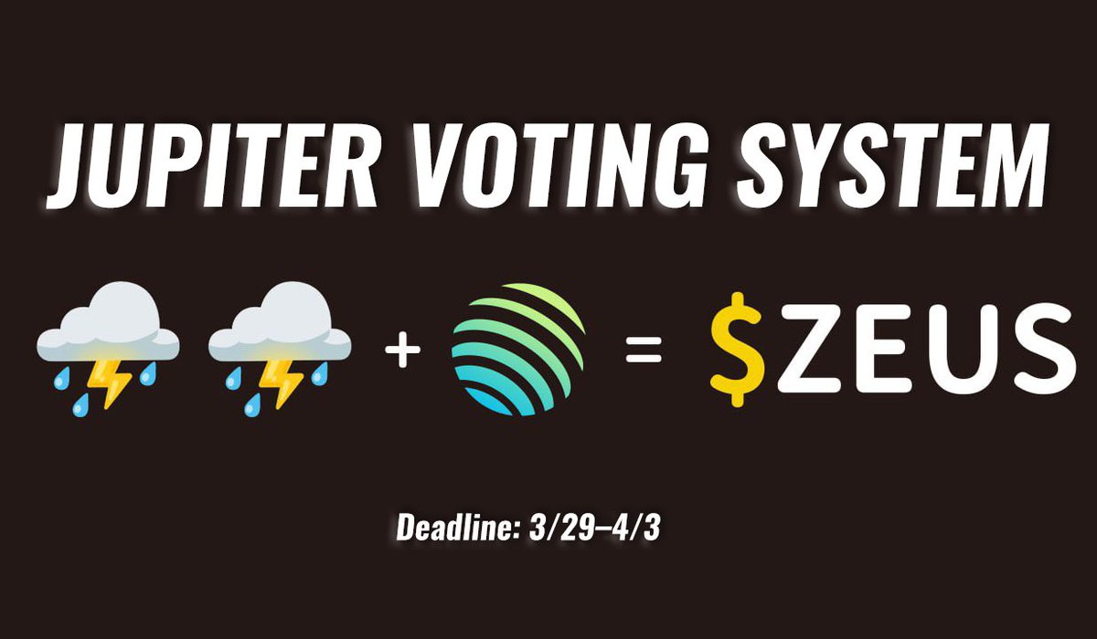 JUPITER: New vote with Rewards, my 40 $ZEUS and how to use (DCA)? 🧵⬇️