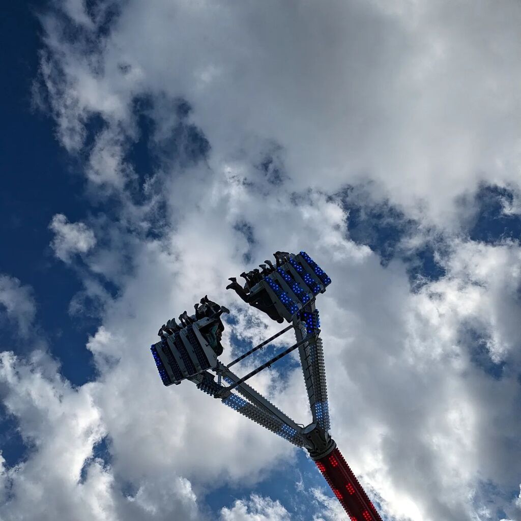 #upsidedown #whitleybay #funfair #clouds #livingbythewater