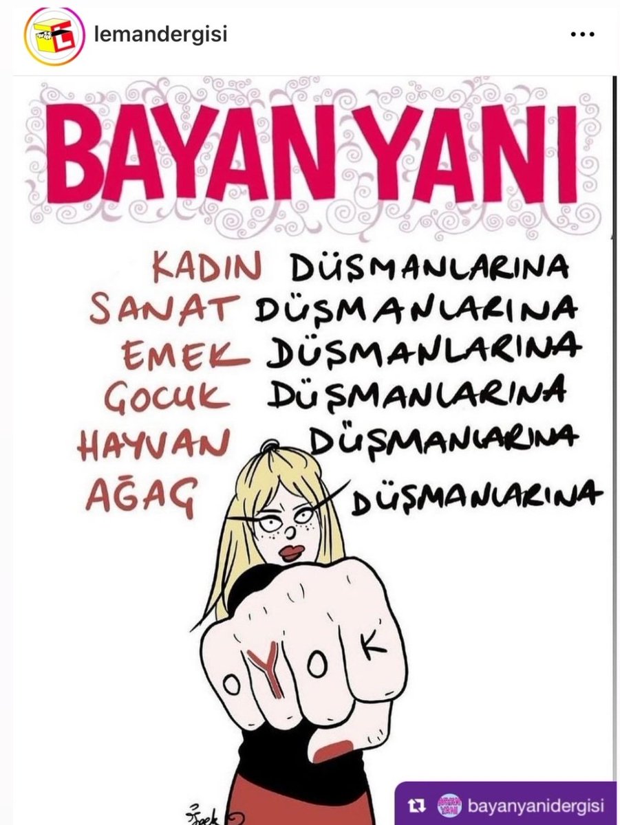 BAYAN YANI 😉🤞 Kadın, Sanat, Emek, Çocuk, Hayvan, Agaç Düşmanlarına #OyYok